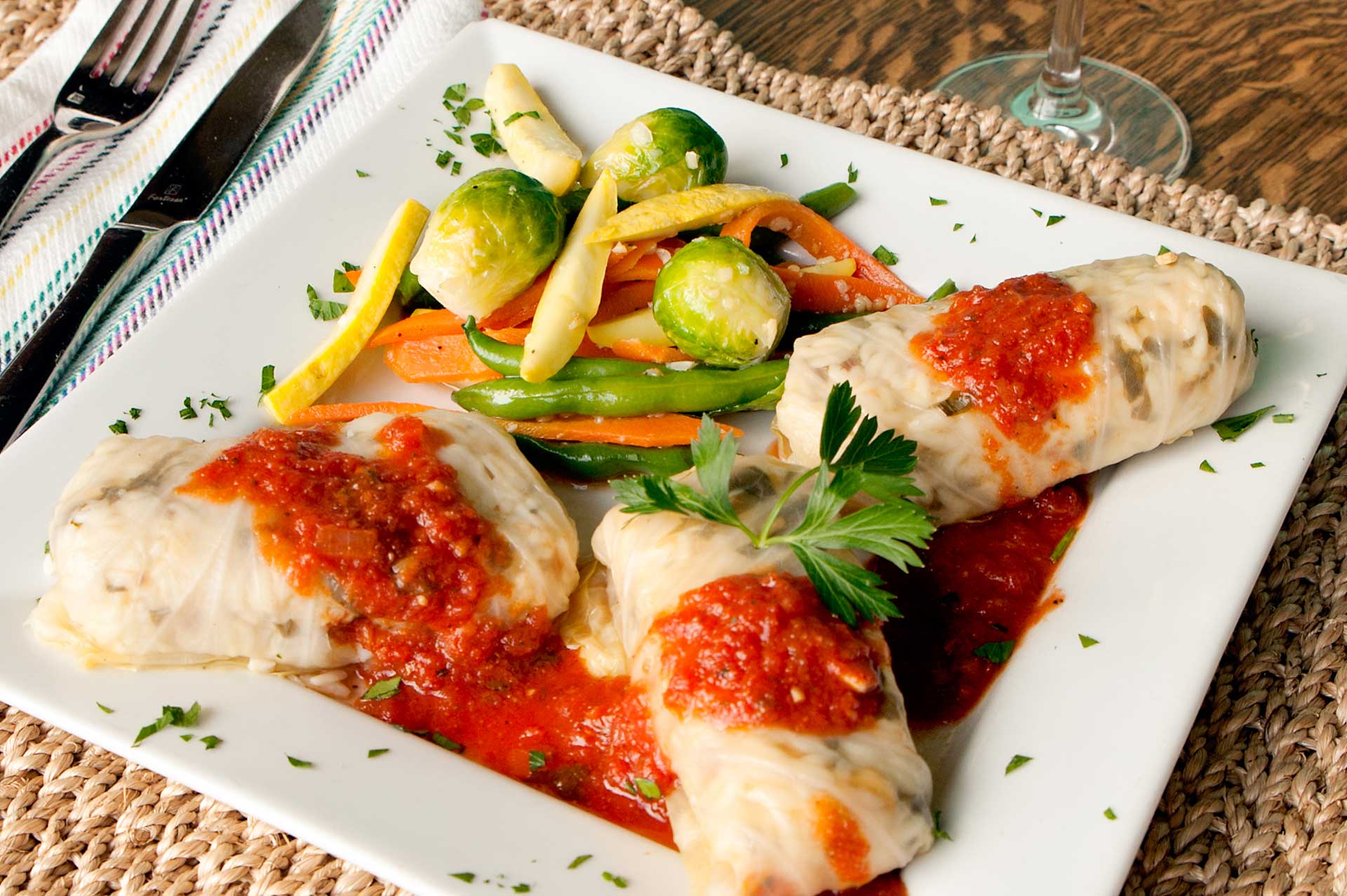 Stuffed vegeterian cabbage